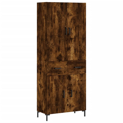 Highboard Smoked Oak 69,5x34x180 cm Engineered Wood