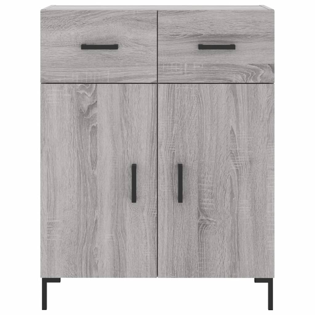 Highboard Grey Sonoma 69,5x34x180 cm Engineered Wood