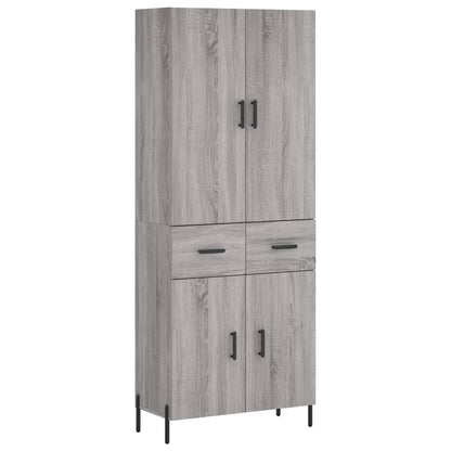 Highboard Grey Sonoma 69,5x34x180 cm Engineered Wood