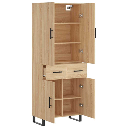 Highboard Sonoma Oak 69,5x34x180 cm Engineered Wood