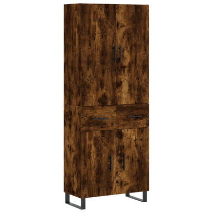 Highboard Smoked Oak 69,5x34x180 cm Engineered Wood