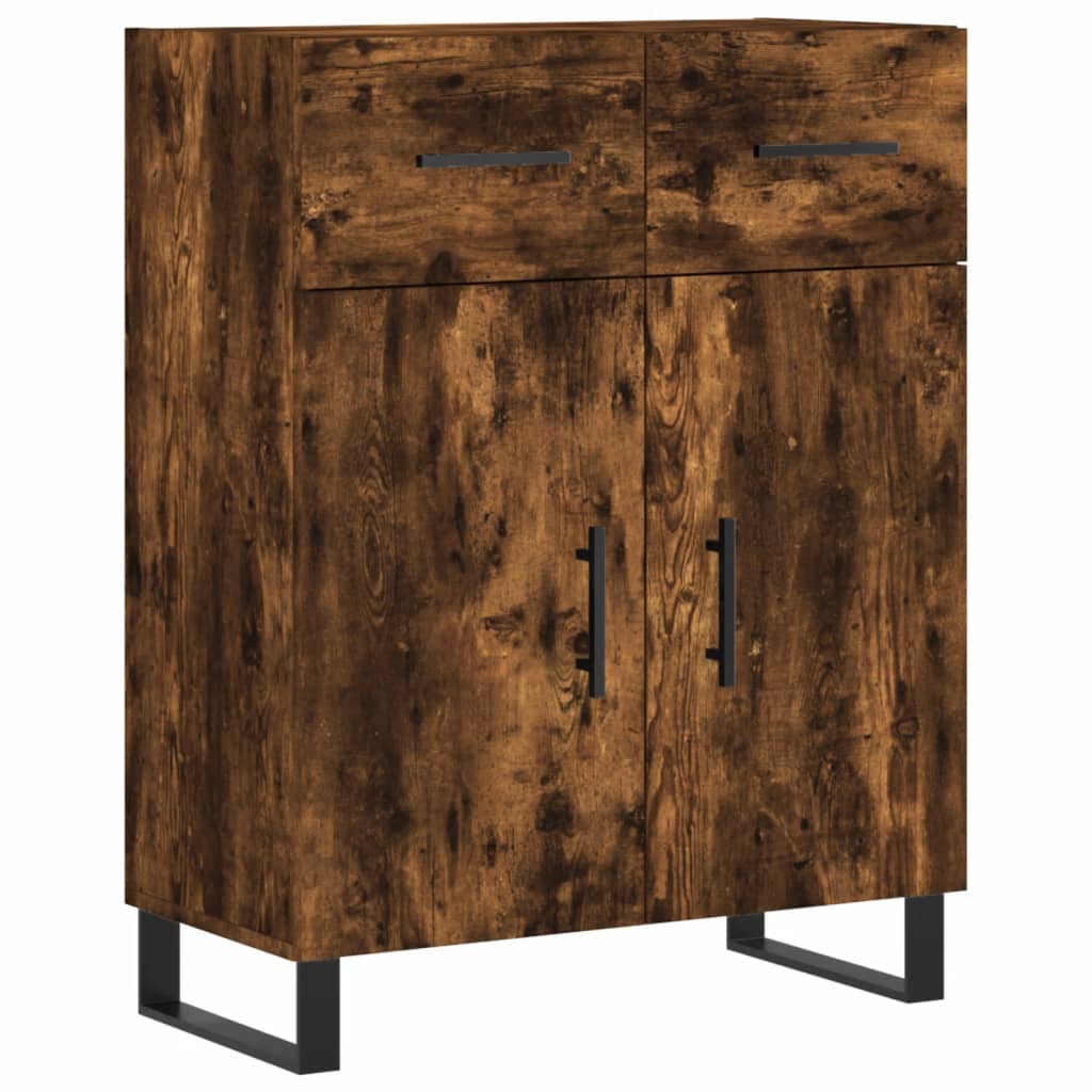Highboard Smoked Oak 69,5x34x180 cm Engineered Wood
