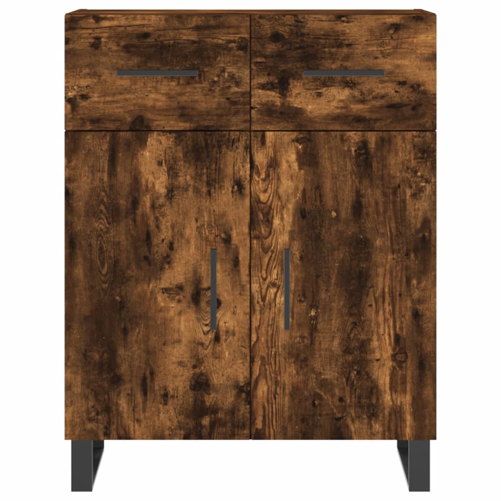 Highboard Smoked Oak 69,5x34x180 cm Engineered Wood