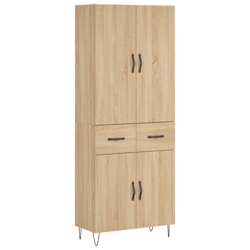 Highboard Sonoma Oak 69,5x34x180 cm Engineered Wood