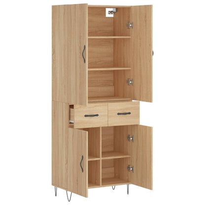 Highboard Sonoma Oak 69.5x34x180 cm Engineered Wood