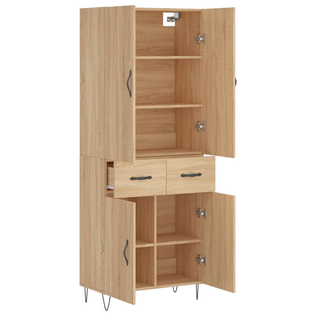 Highboard Sonoma Oak 69,5x34x180 cm Engineered Wood