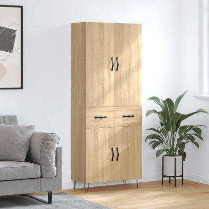 Highboard Sonoma Oak 69.5x34x180 cm Engineered Wood