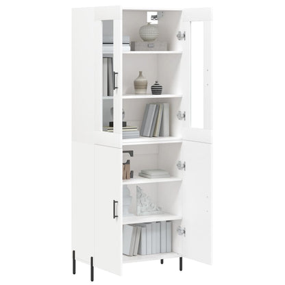 Highboard White 69.5x34x180 cm Engineered Wood