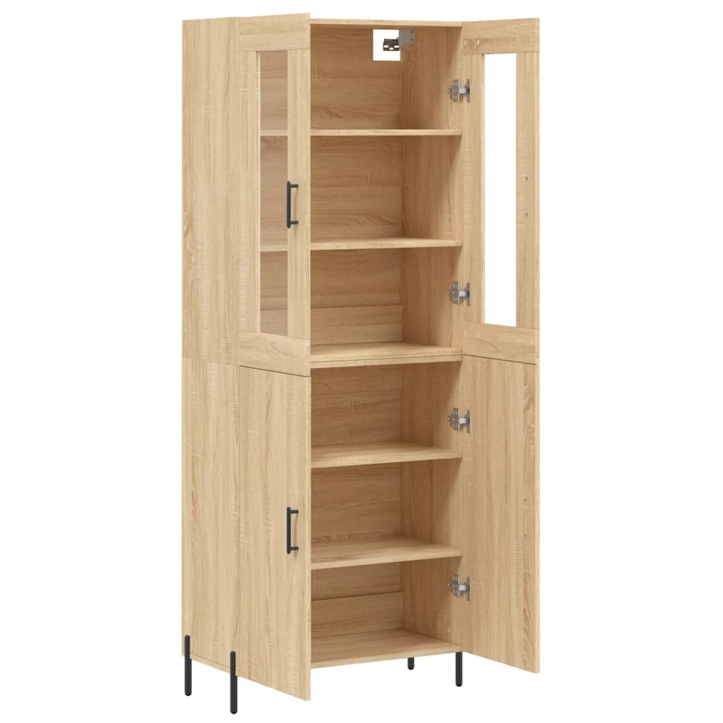 Highboard Sonoma Oak 69,5x34x180 cm Engineered Wood