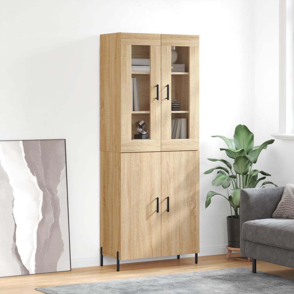 Highboard Sonoma Oak 69,5x34x180 cm Engineered Wood