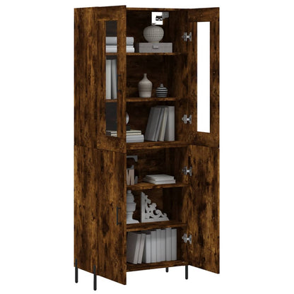 Highboard Smoked Oak 69,5x34x180 cm Engineered Wood