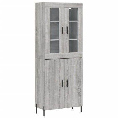 Highboard Grey Sonoma 69.5x34x180 cm Engineered Wood
