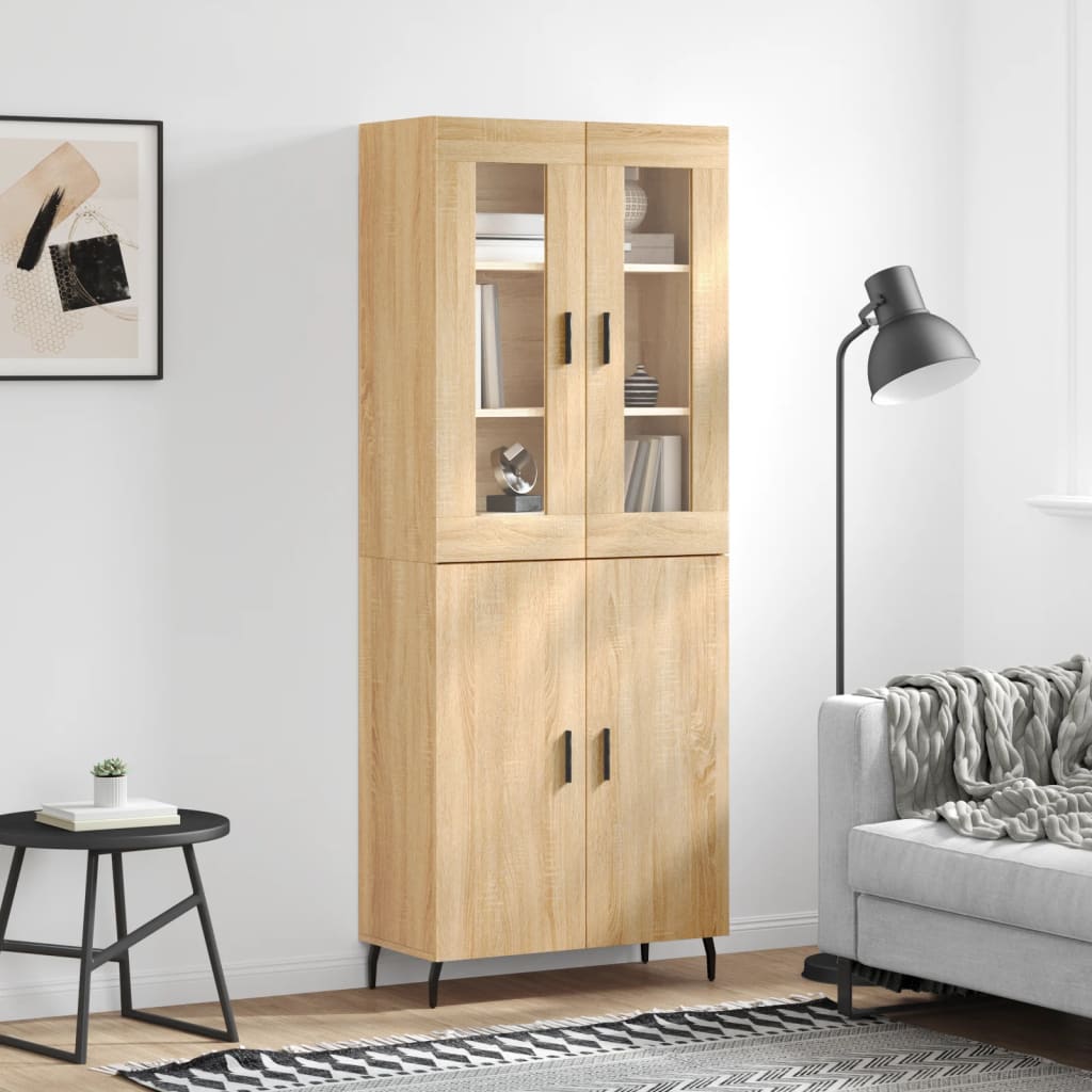 Highboard Sonoma Oak 69,5x34x180 cm Engineered Wood