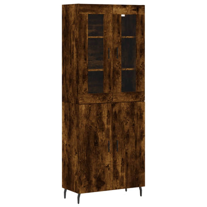 Highboard Smoked Oak 69,5x34x180 cm Engineered Wood