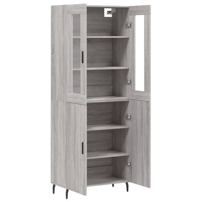 Highboard Grey Sonoma 69,5x34x180 cm Engineered Wood
