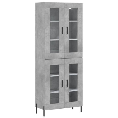 Highboard Concrete Grey 69,5x34x180 cm Engineered Wood