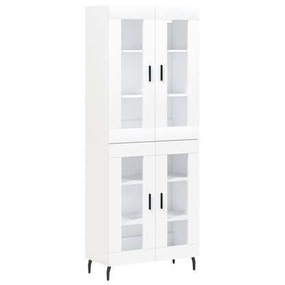 Highboard White 69,5x34x180 cm Engineered Wood