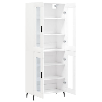 Highboard White 69,5x34x180 cm Engineered Wood