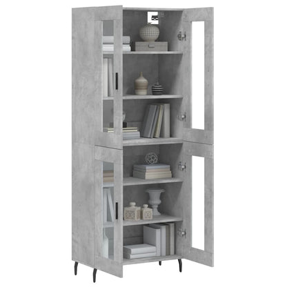 Highboard Concrete Grey 69,5x34x180 cm Engineered Wood