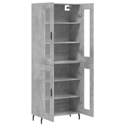 Highboard Concrete Grey 69,5x34x180 cm Engineered Wood