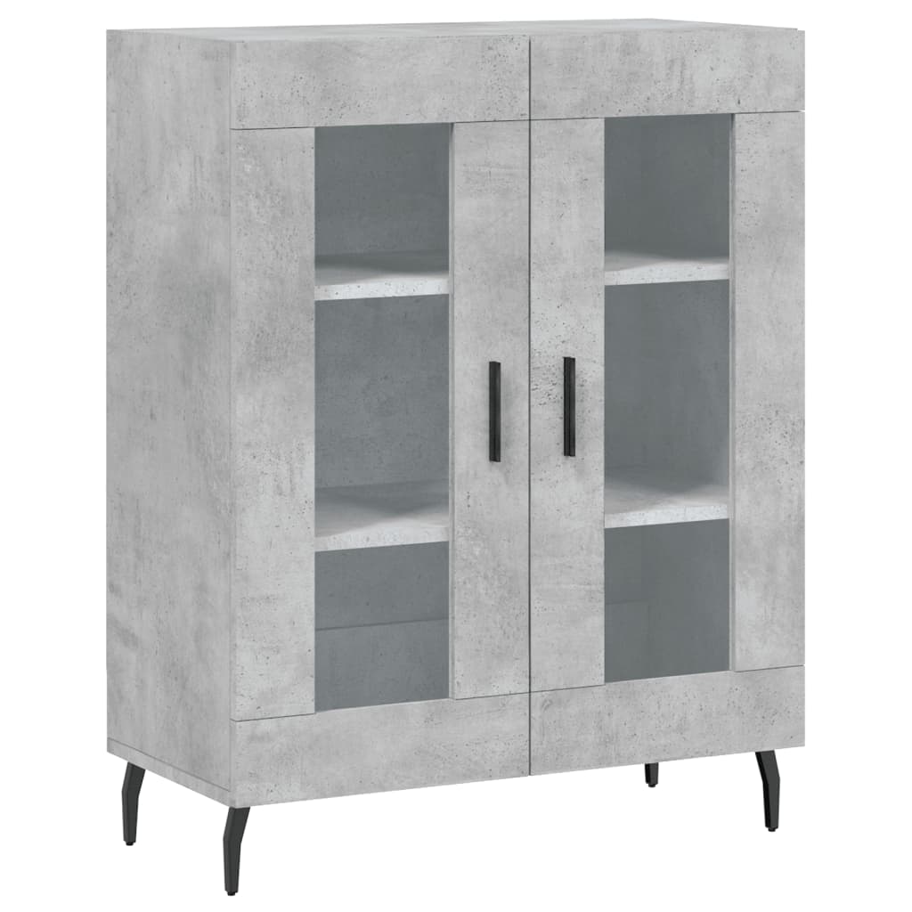 Highboard Concrete Grey 69,5x34x180 cm Engineered Wood