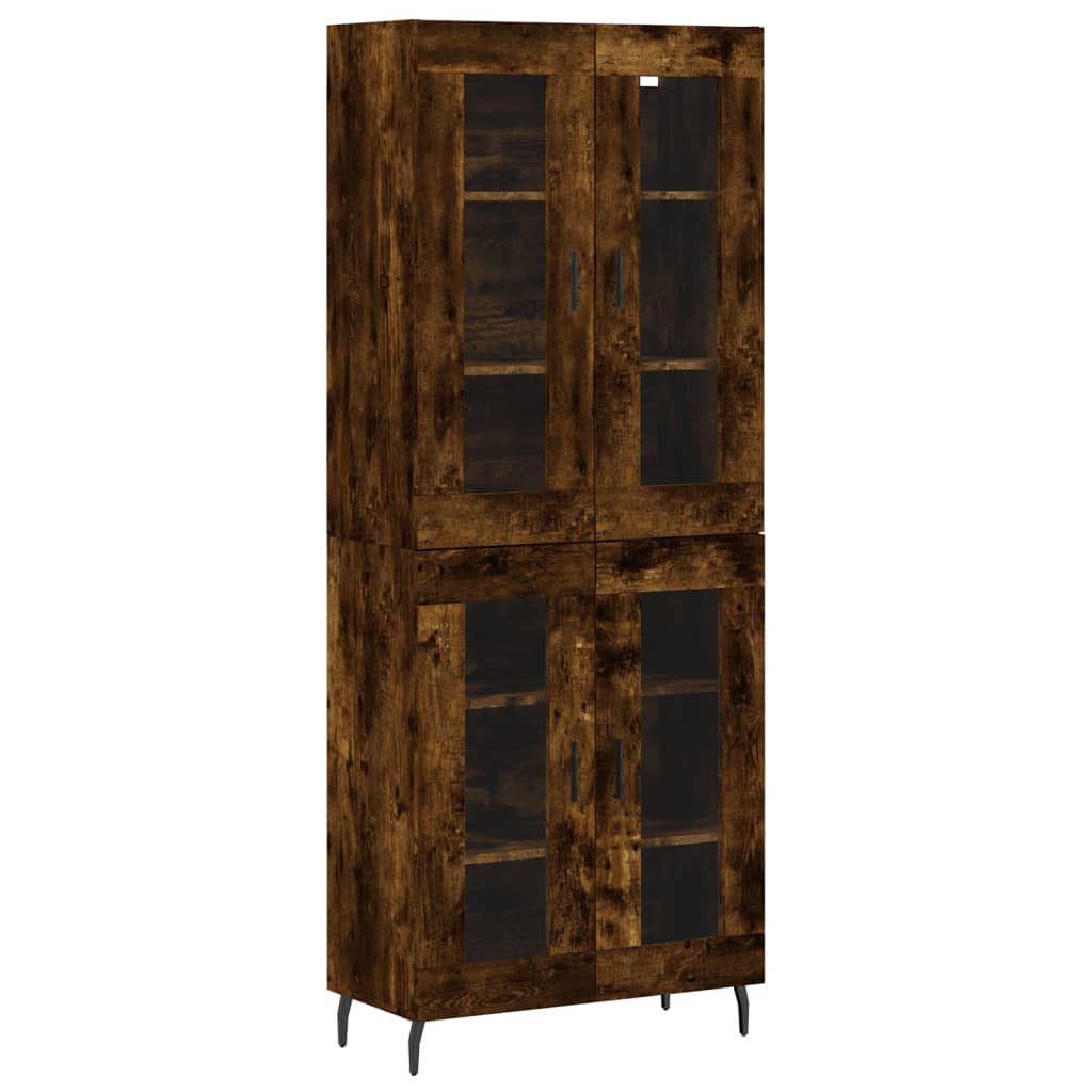 Highboard Smoked Oak 69,5x34x180 cm Engineered Wood