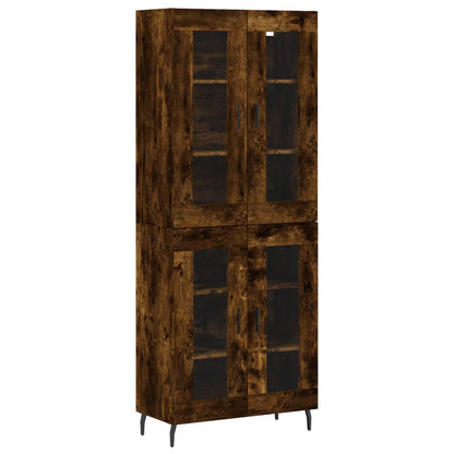 Highboard Smoked Oak 69,5x34x180 cm Engineered Wood