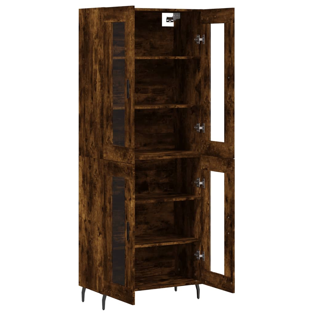 Highboard Smoked Oak 69,5x34x180 cm Engineered Wood