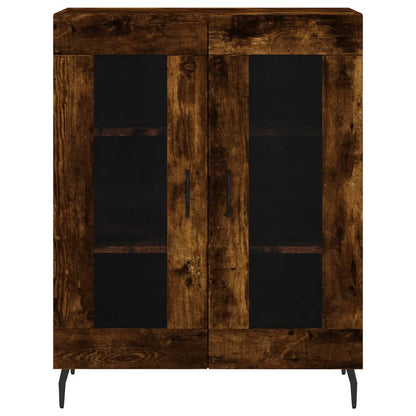 Highboard Smoked Oak 69,5x34x180 cm Engineered Wood