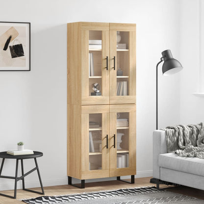 Highboard Sonoma Oak 69,5x34x180 cm Engineered Wood