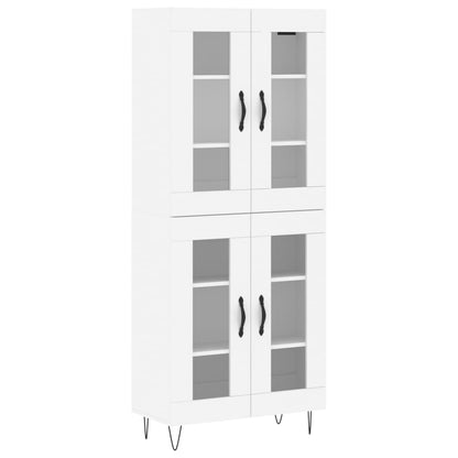 Highboard White 69.5x34x180 cm Engineered Wood