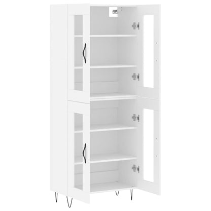 Highboard White 69,5x34x180 cm Engineered Wood
