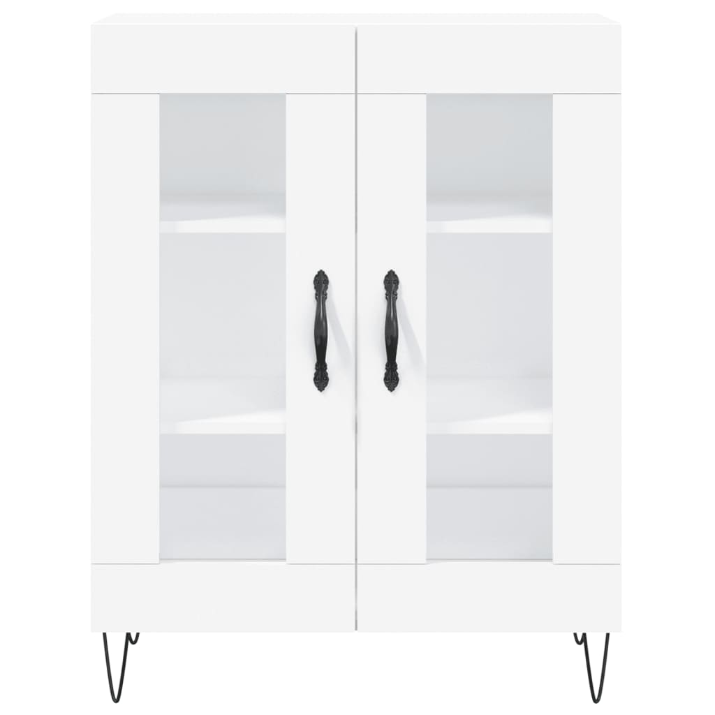 Highboard White 69,5x34x180 cm Engineered Wood