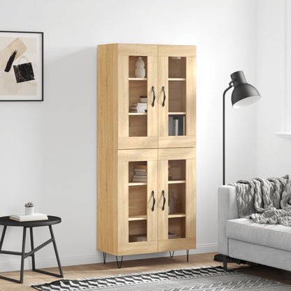 Highboard Sonoma Oak 69.5x34x180 cm Engineered Wood