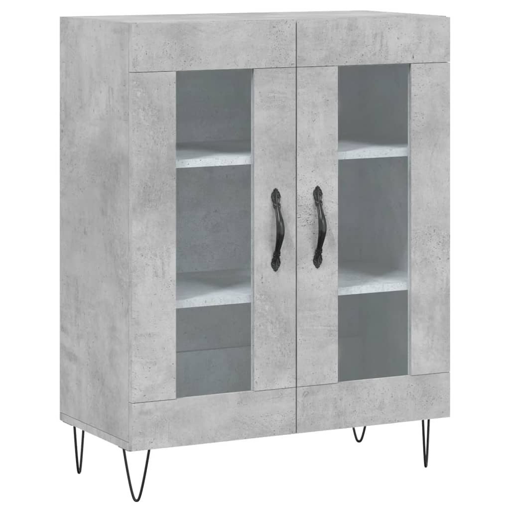 Highboard Concrete Grey 69,5x34x180 cm Engineered Wood
