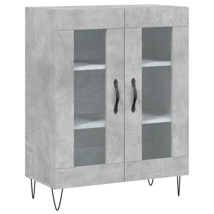 Highboard Concrete Grey 69,5x34x180 cm Engineered Wood