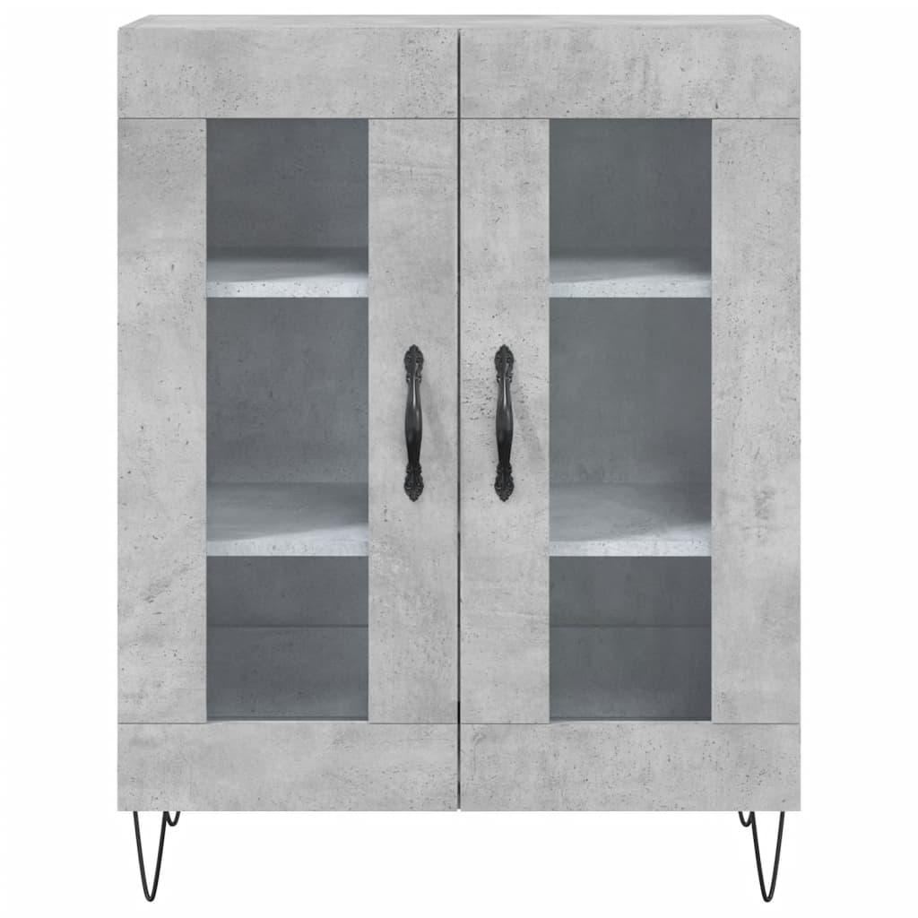 Highboard Concrete Grey 69,5x34x180 cm Engineered Wood