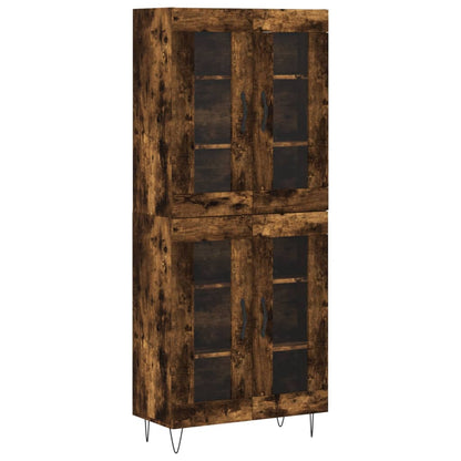 Highboard Smoked Oak 69.5x34x180 cm Engineered Wood