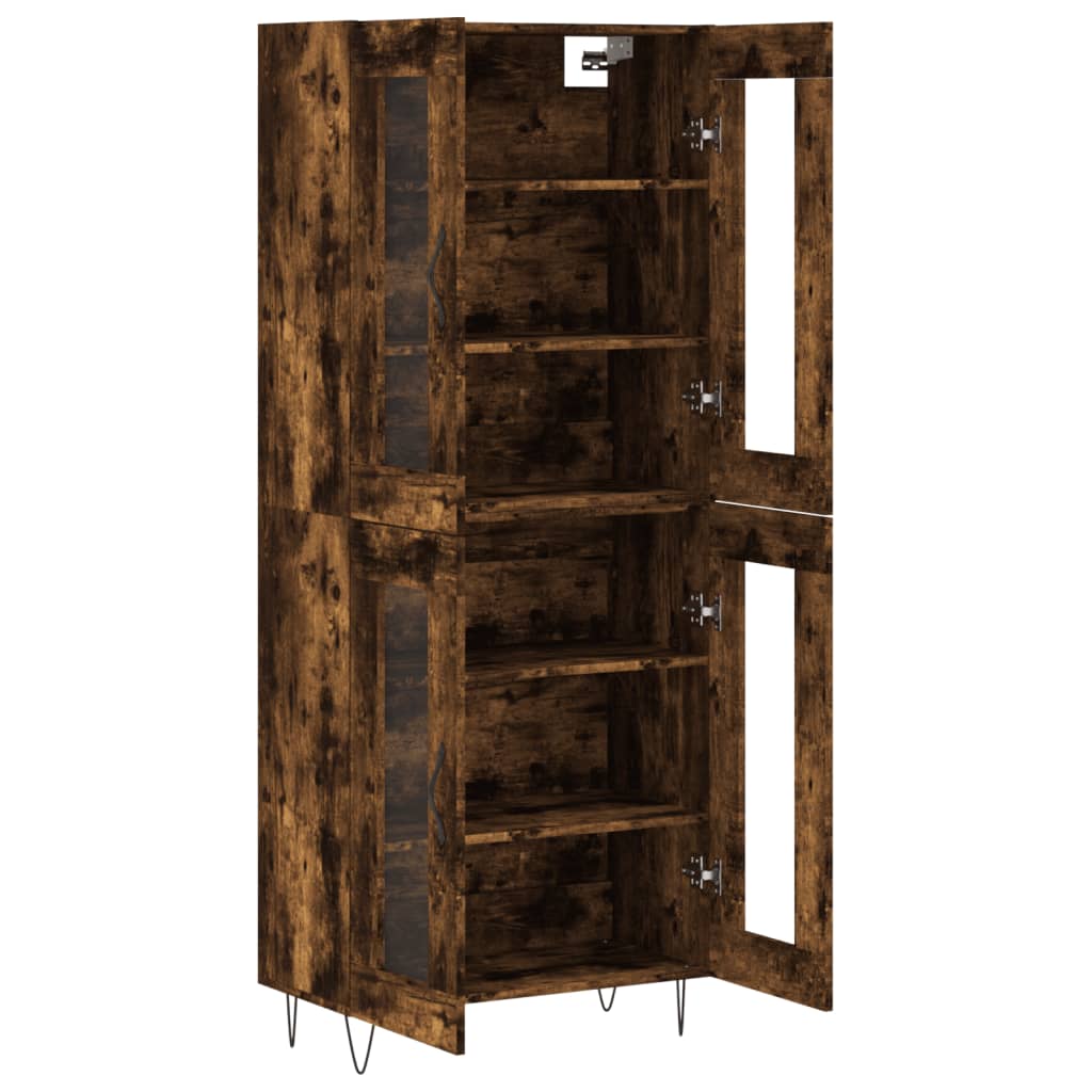 Highboard Smoked Oak 69.5x34x180 cm Engineered Wood