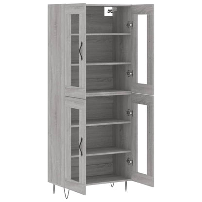 Highboard Grey Sonoma 69,5x34x180 cm Engineered Wood
