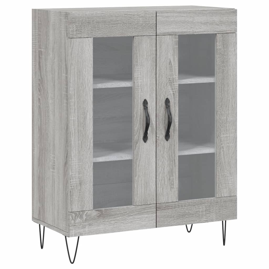 Highboard Grey Sonoma 69,5x34x180 cm Engineered Wood