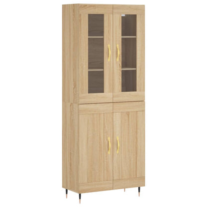 Highboard Sonoma Oak 69.5x34x180 cm Engineered Wood