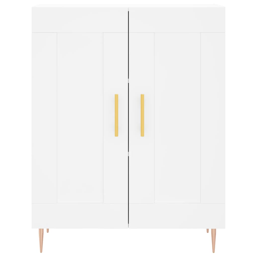 Highboard White 69,5x34x180 cm Engineered Wood