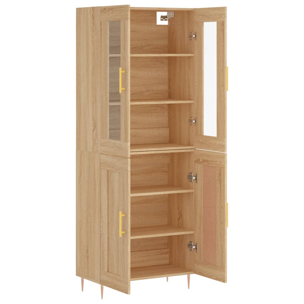 Highboard Sonoma Oak 69.5x34x180 cm Engineered Wood