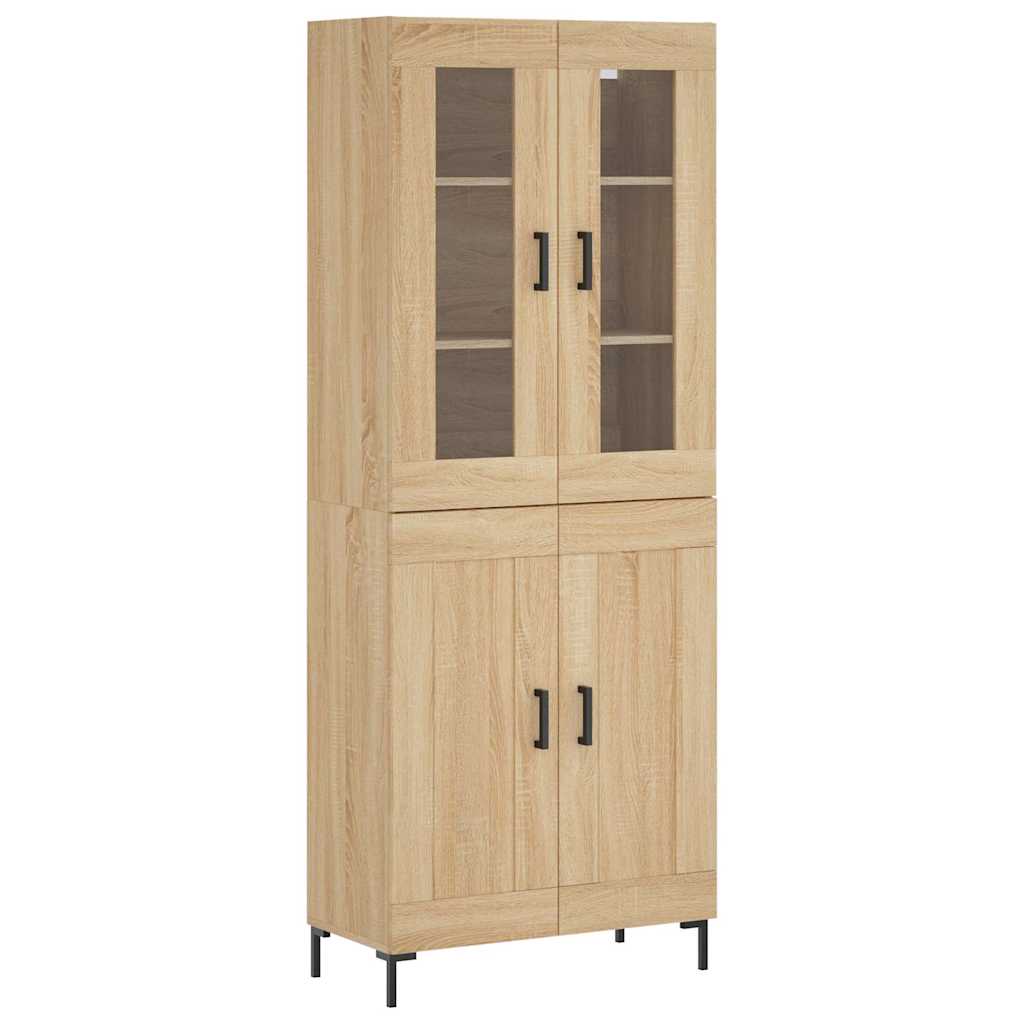 Highboard Sonoma Oak 69.5x34x180 cm Engineered Wood