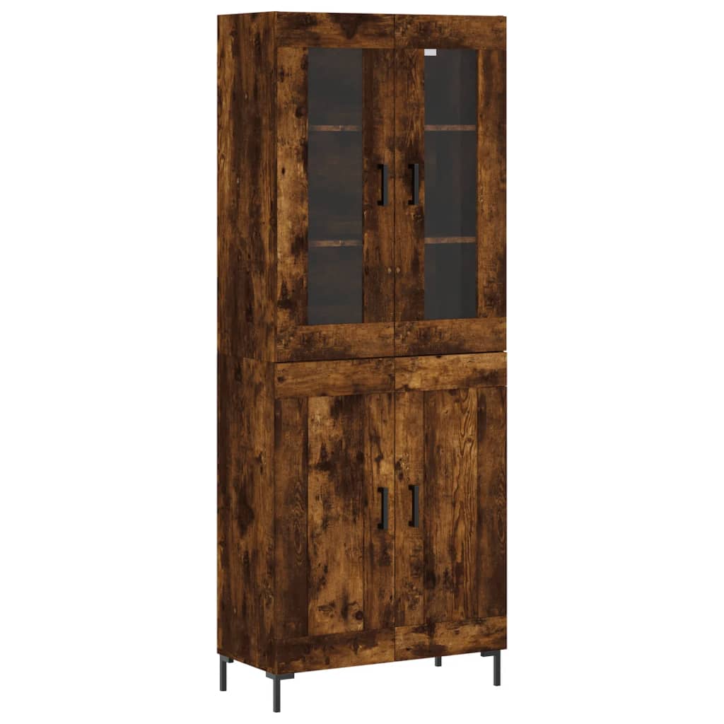 Highboard Smoked Oak 69,5x34x180 cm Engineered Wood