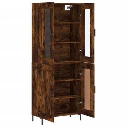 Highboard Smoked Oak 69,5x34x180 cm Engineered Wood