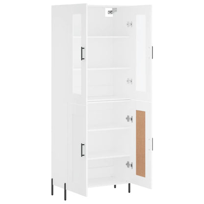 Highboard White 69,5x34x180 cm Engineered Wood