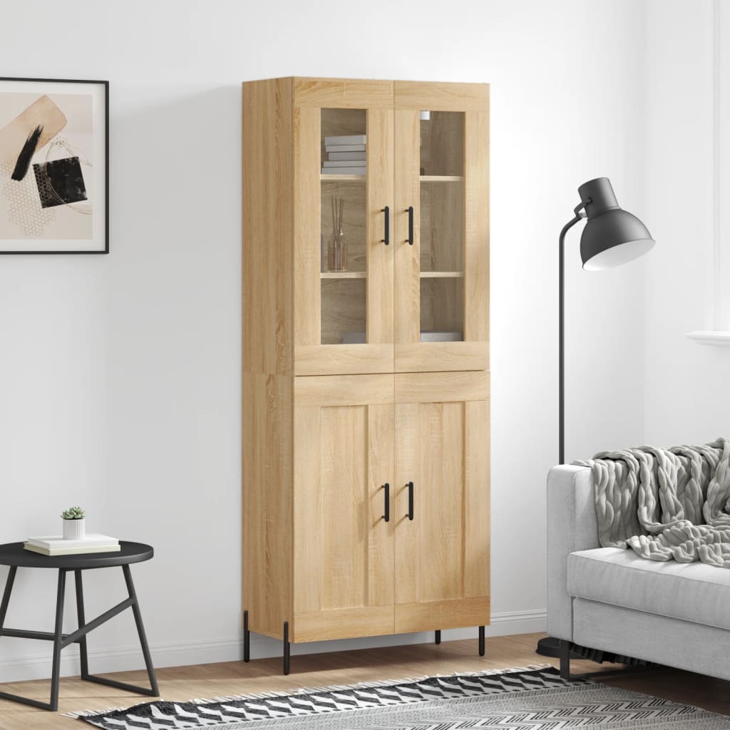 Highboard Sonoma Oak 69,5x34x180 cm Engineered Wood