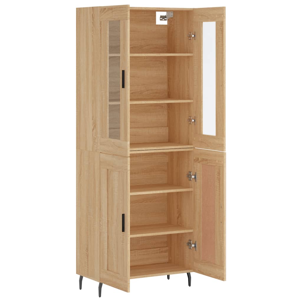 Highboard Sonoma Oak 69,5x34x180 cm Engineered Wood